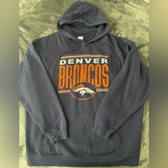 #216 DENVER BRONCOS FAN FOOTBALL HOODIE SIZE XXL - Picture 1 of 12